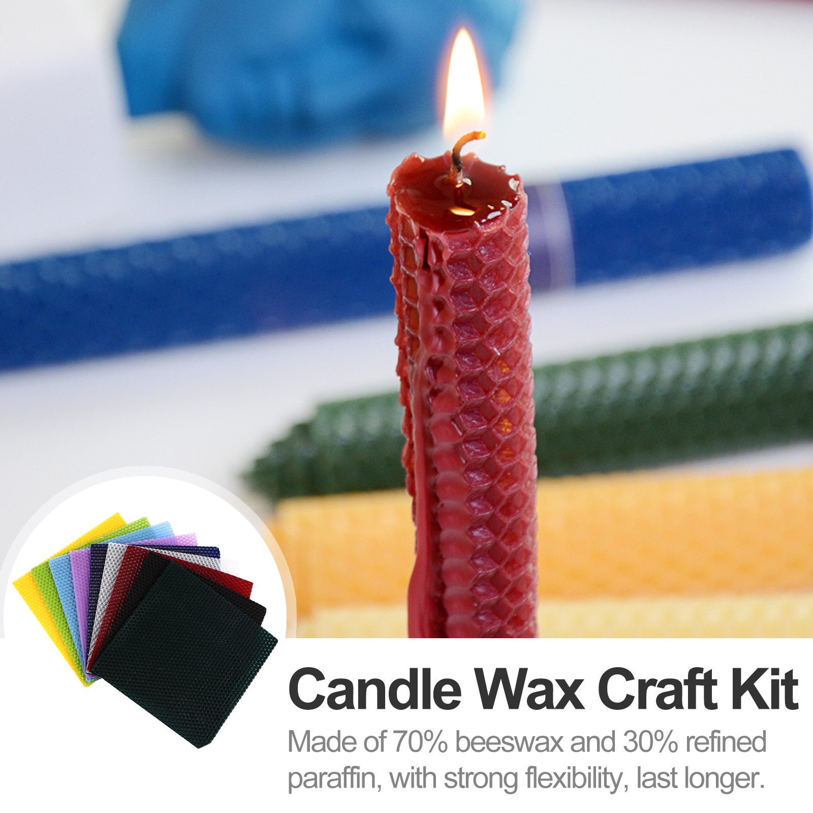 ชุดอุปกรณ์ทำขี้ผึ้ง 9 ชิ้น แผ่ - Beeswax Sheet Roll บทวิจารณ์และราคา